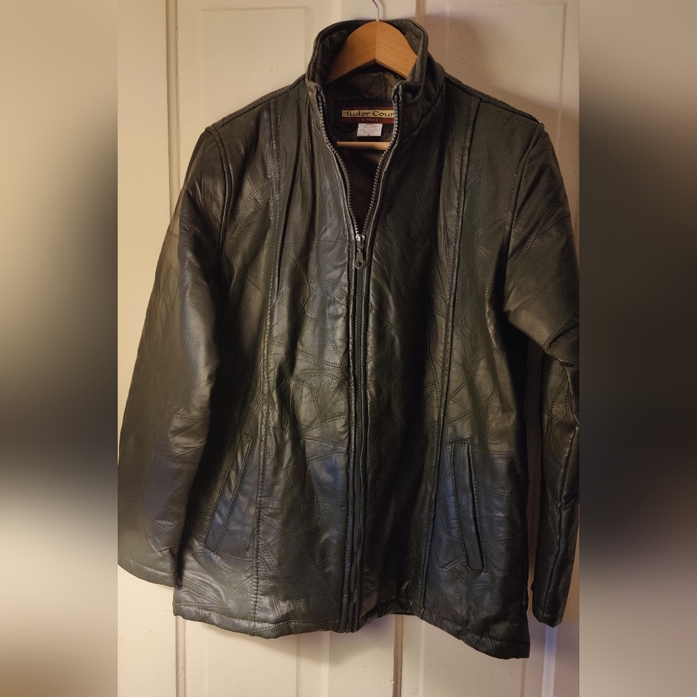 Women's Dark Green Leather Jacket